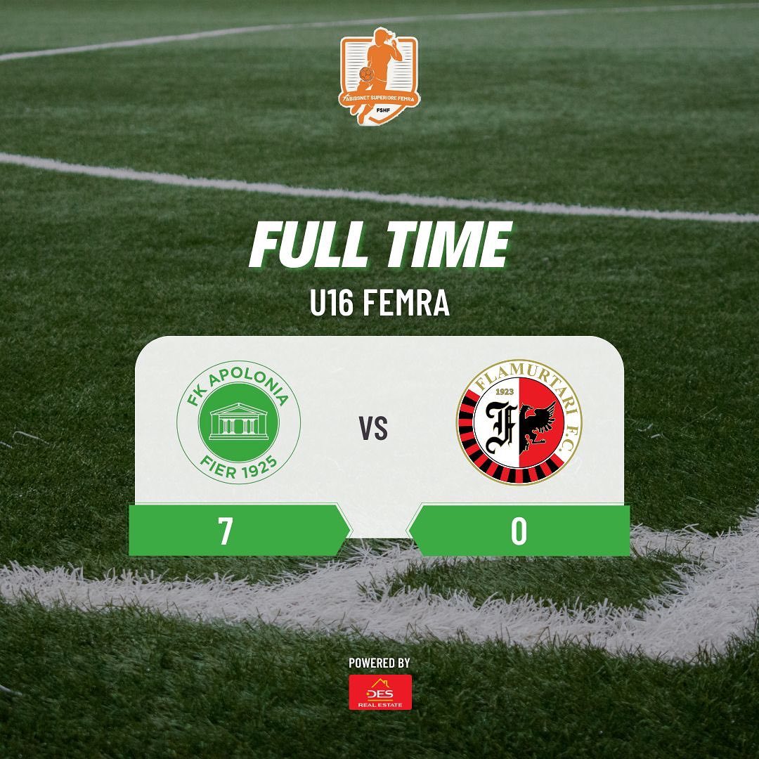 U16 femra e F.K. Apolonia njeh vec fitore nga ndeshja ne ndeshje
